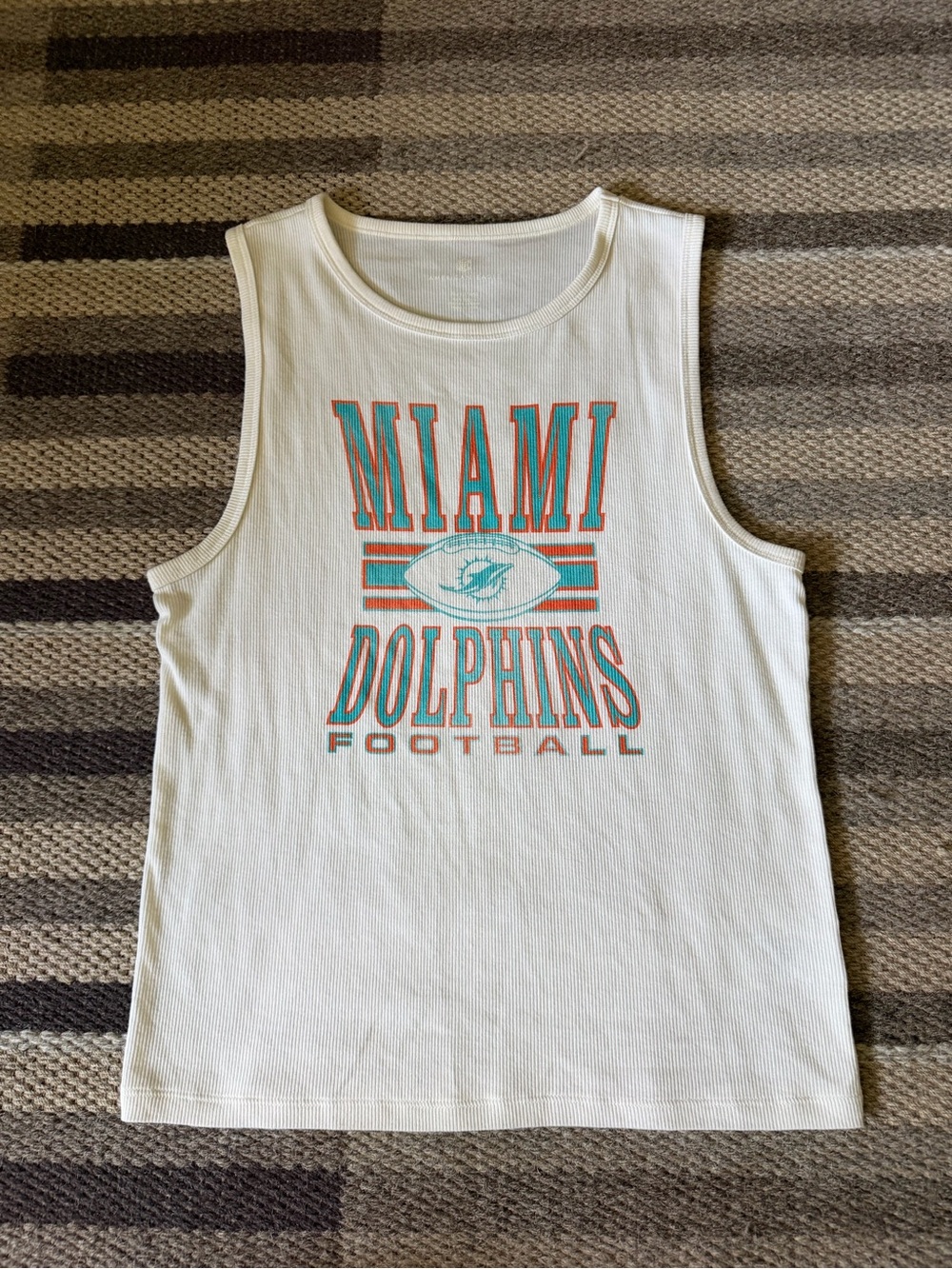 American Eagle Outfitters White Miami Dolphins Tank Top